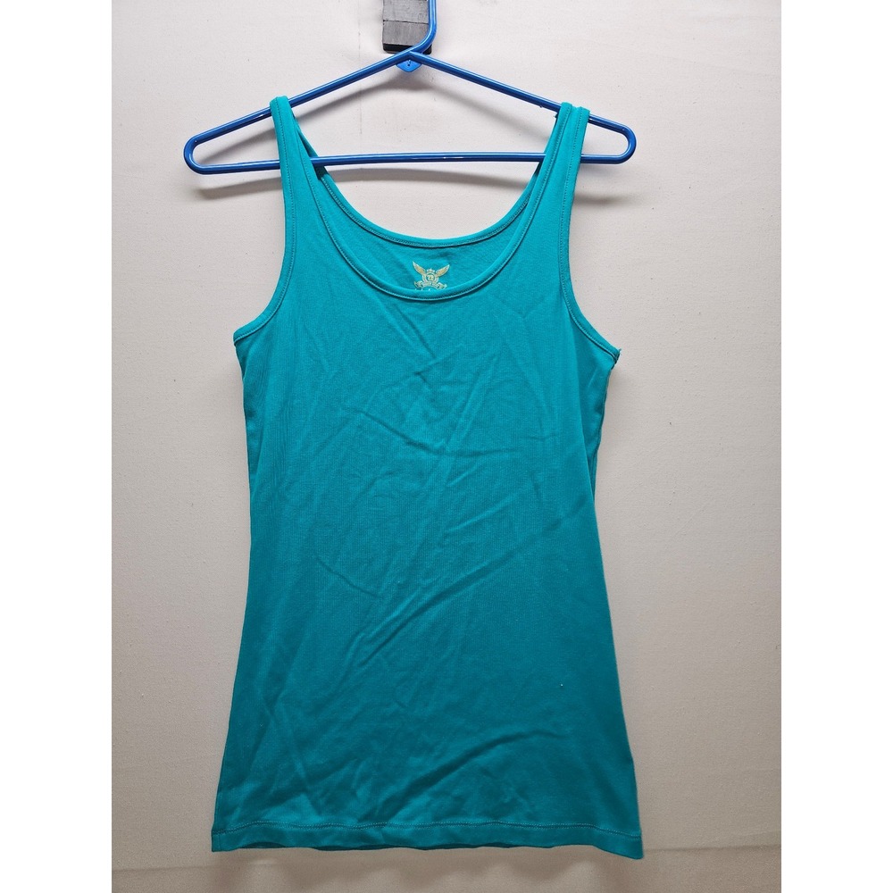 Lot of 4 Womens Tank Tops Size Medium Faded Glory Green Ribbed
